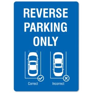 Indicator Reverse parking only v1, Sticker autocolant