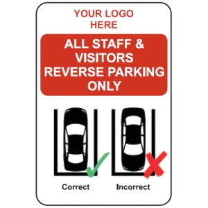 Indicator Reverse Parking Only With Car Sign Reverse Parking, Sticker autocolant
