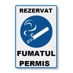 Indicator rezervat fumatul permis loc de fumat, Sticker autocolant