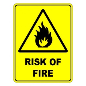 Indicator Risk Of Fire Sign, Sticker autocolant