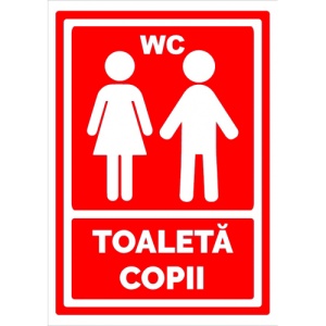 Indicator Rosu pentru toaleta copii, Sticker autocolant