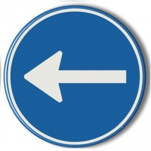 Indicator rutiera la stanga, Sticker autocolant