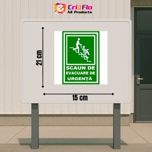 Indicator Scaun de evacuare de urgenta pentru persoane cu handicap cu dezabilitati, Sticker autocolant - Img 2
