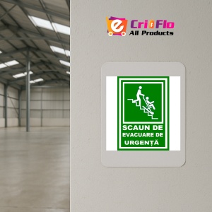 Indicator Scaun de evacuare de urgenta pentru persoane cu handicap cu dezabilitati, Sticker autocolant - Img 4