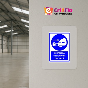 Indicator Scoaterea obligatorie din priza, Sticker autocolant - Img 4
