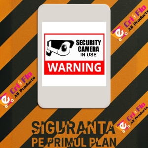 Indicator Security camera in use warning, Sticker autocolant - Img 3