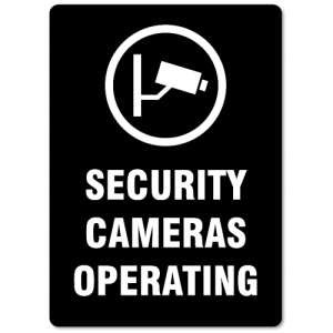 Indicator Security cameras operating signs, Sticker autocolant