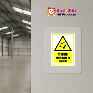 Indicator Semn atentie materiale in cadere, Sticker autocolant - Img 4