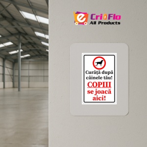 Indicator Semn curata dupa cainele tau copiii se joaca aici, Sticker autocolant - Img 4