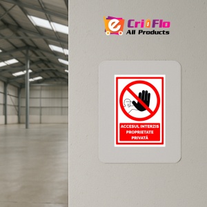 Indicator Semn de accesul interzis proprietate privata, Sticker autocolant - Img 4