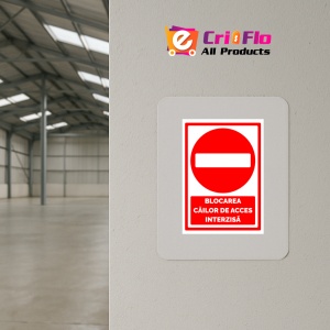 Indicator Semn de blocarea cailor de acces interzisa, Sticker autocolant - Img 4