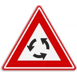 Indicator Semn de circulatie presemnalizare sens giratoriu, Sticker autocolant