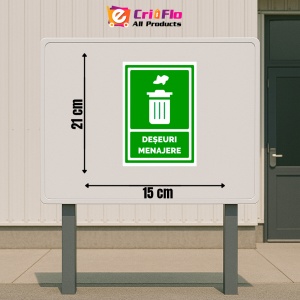 Indicator Semn de deseuri menajere, Sticker autocolant - Img 2