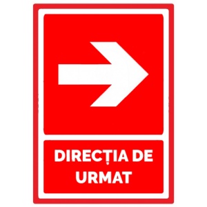 Indicator Semn de directie de urmat sageata in dreapta, Sticker autocolant
