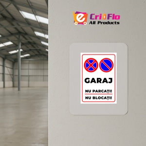 Indicator Semn de garaj nu parcati nu blocati, Sticker autocolant - Img 4