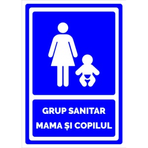 Indicator Semn de grup sanitar mama si copil, Sticker autocolant