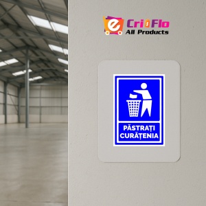 Indicator Semn de loc pastrati curatenia, Sticker autocolant - Img 4