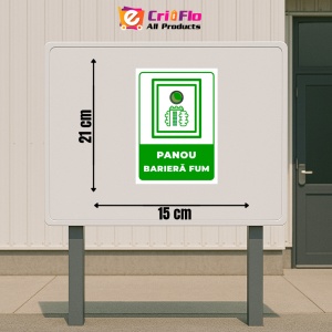 Indicator Semn de panou bariera fum, Sticker autocolant - Img 2