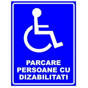 Indicator Semn de parcare persoane cu dizabilitati, Sticker autocolant
