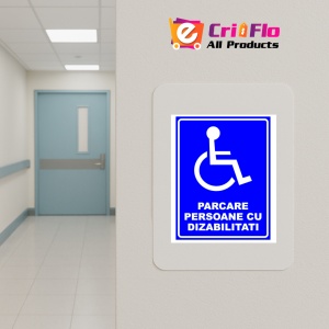 Indicator Semn de parcare persoane cu dizabilitati, Sticker autocolant - Img 5