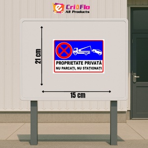 Indicator Semn de proprietate privata nu parcati si nu stationati, Sticker autocolant - Img 2