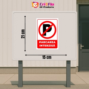 Indicator Semn de semnalizare parcare interzisa, Sticker autocolant - Img 2