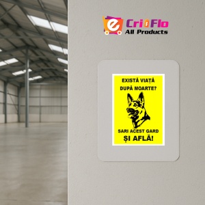 Indicator Semn exista viata dupa moarte sari acest gard si afla, Sticker autocolant - Img 4