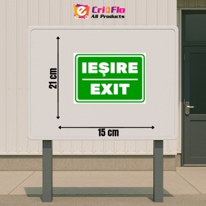 Indicator Semn exit iesire, Sticker autocolant - Img 2