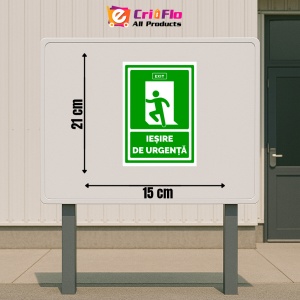 Indicator Semn iesire de urgenta, Sticker autocolant - Img 2