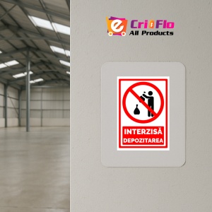 Indicator Semn interzisa depozitarea, Sticker autocolant - Img 4