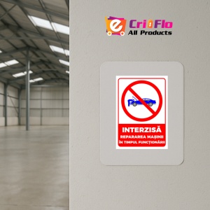 Indicator Semn interzisa repararea masinii in timpul functionarii, Sticker autocolant - Img 4