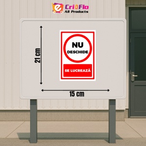 Indicator Semn nu deschide se lucreaza, Sticker autocolant - Img 2