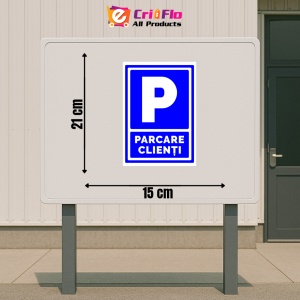 Indicator Semn parcare clienti, Sticker autocolant - Img 2