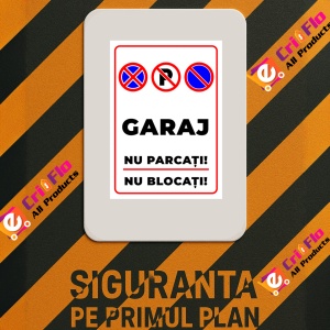 Indicator Semn pentru garaj nu parcati nu blocati, Sticker autocolant - Img 3