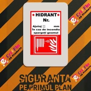 Indicator Semn pentru hidrant, Sticker autocolant - Img 3