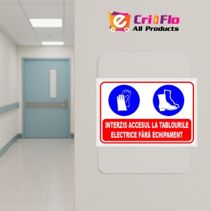 Indicator Semn pentru interzicerea lucrarilor la tablourile electrice, Sticker autocolant - Img 5