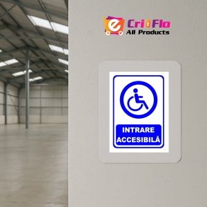 Indicator Semn pentru intrarea accesibila, Sticker autocolant - Img 4