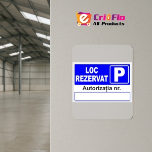 Indicator Semn pentru parcare loc rezervat autorizatia cu numar parcare, Sticker autocolant - Img 4