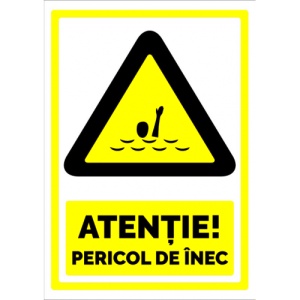 Indicator Semn pentru pericol de inec, Sticker autocolant