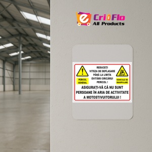 Indicator Semn pentru reducerea vitezei pentru stivuitoare, Sticker autocolant - Img 4