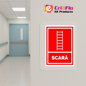 Indicator Semn pentru scara, Sticker autocolant - Img 5