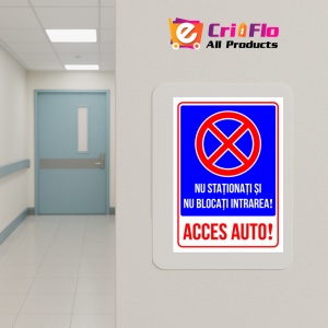 Indicator Semn pentru semnalizare nu stationati si nu blocati intrarea acces auto, Sticker autocolant - Img 5