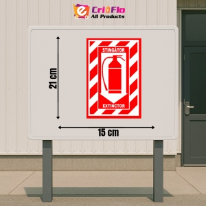 Indicator Semn pentru stingator extinctor, Sticker autocolant - Img 2