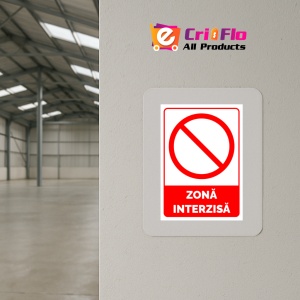 Indicator Semn pentru zona interzisa, Sticker autocolant - Img 4