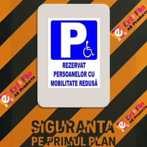 Indicator Semn rezervat persoanelor cu mobilitate redusa, Sticker autocolant - Img 3