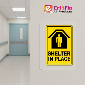 Indicator Shelter In Place Sign, Sticker autocolant - Img 5