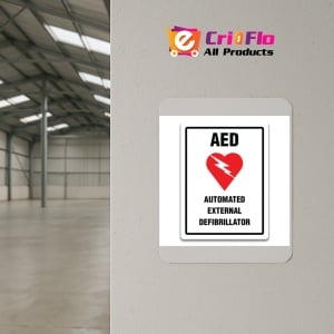 Indicator SIGN AED AUTOMATED EXTERNAL DEFIBRILLATOR, Sticker autocolant - Img 4