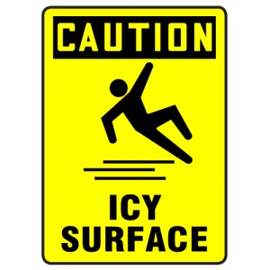 Indicator Sign caution icy surface, Sticker autocolant