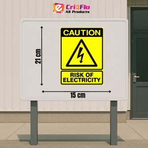 Indicator Sign caution risk of electricity, Sticker autocolant - Img 2