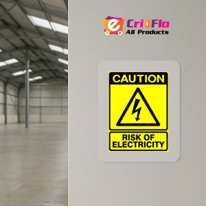 Indicator Sign caution risk of electricity, Sticker autocolant - Img 4